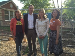 Jessica Jenny and Robin with Gov Bullock at Hedges