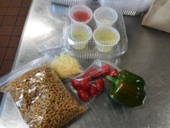 Culinary kits for New Haven students to prep meals at home. Photo courtesy Gail Sharry, Executive Director, Food Services, New Haven Public Schools
