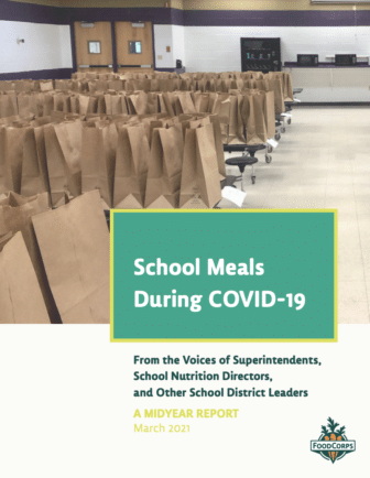 School Meals During COVID-19 Report Cover