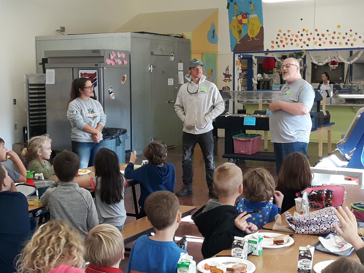 Local tuna arrives at Driftwood School cafeteria, along with the fishermen