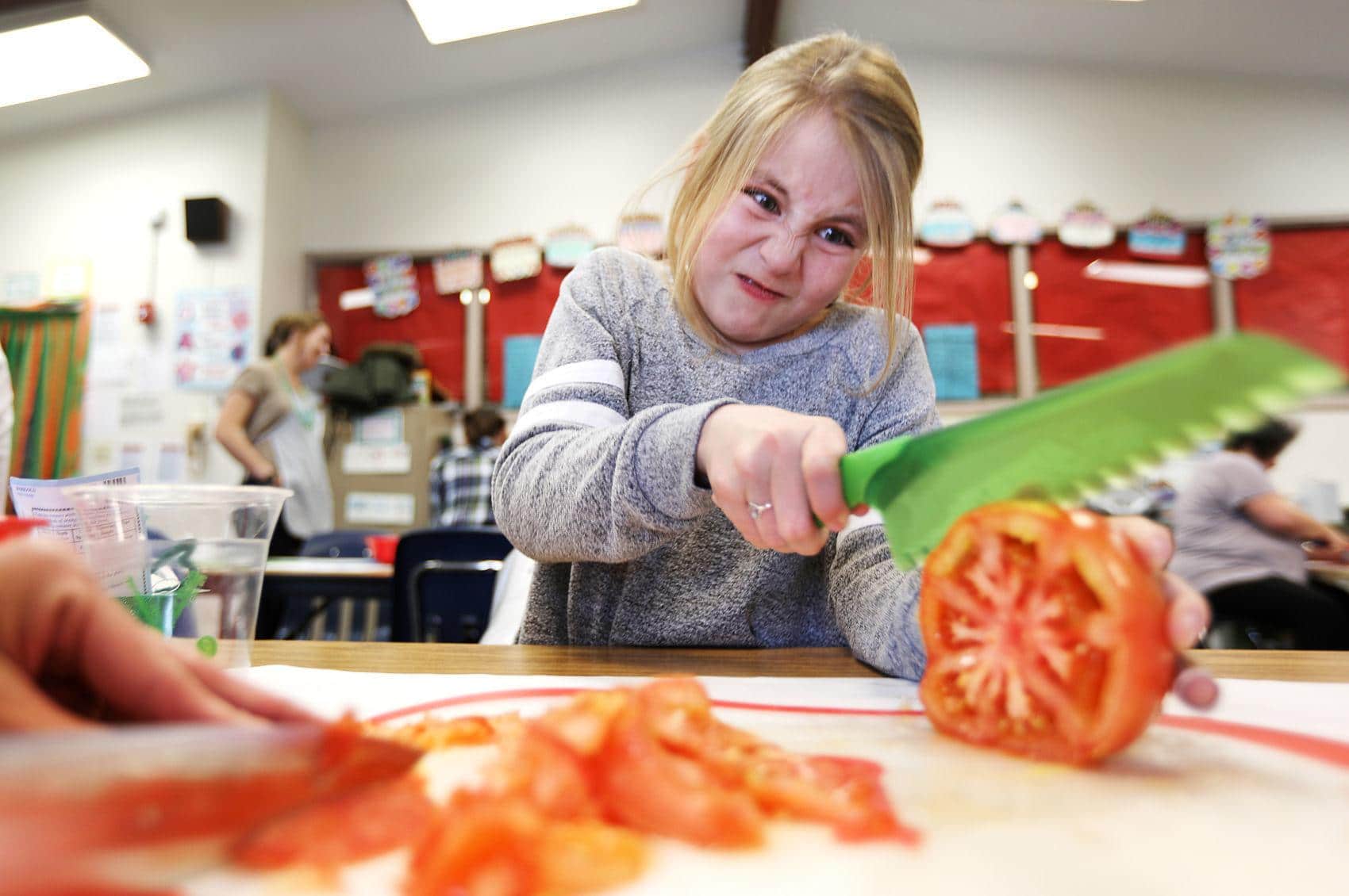 Families gather for Butte’s first family cooking night