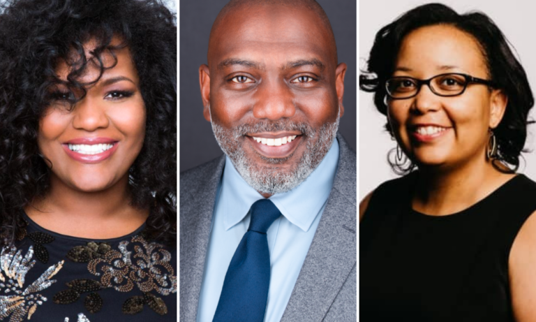 Kenya Bradshaw, Dr. Basil Smikle Jr., and Rachel Willis