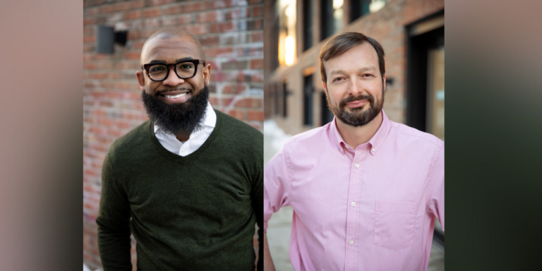 Headshots of Dr. Robert S. Harvey and Curt Ellis, co-CEOs of FoodCorps