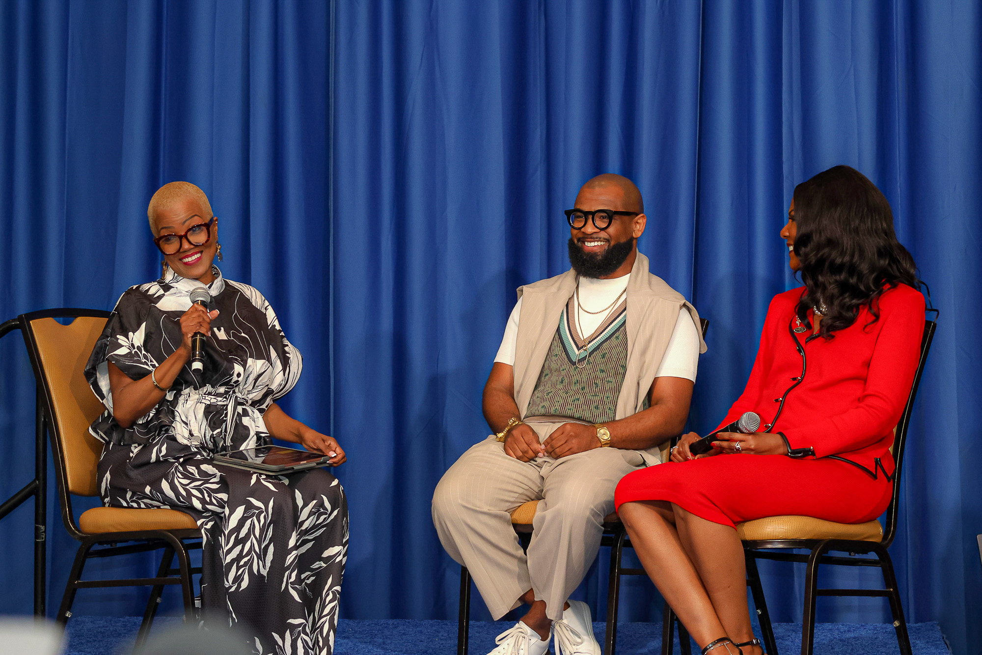 Tonya Winters, Dr. Robert S. Harvey, and Mayor Tishaura O. Jones at FoodCorps’ African American Mayors Association panel.